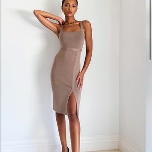 Babaton Cambria Bandage Dress in Clay